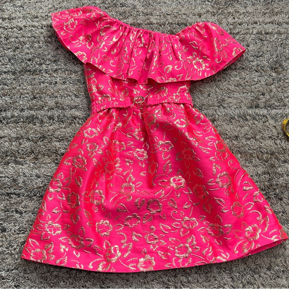 Lilly Pulitzer Vibrant Pink One-Shoulder Dress - Picture 3 of 10